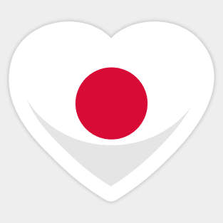 Japan Flag Heart Sticker